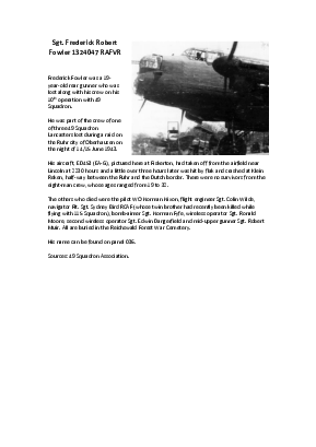 A preview of a PDF biography for Fowler, Frederick Robert